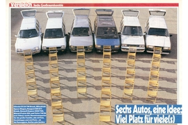 Sechs Großraumkombis