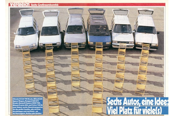 Sechs Großraumkombis