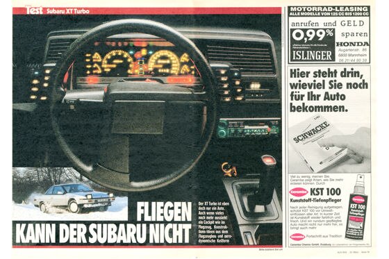 Subaru XT Turbo Subaru XT Turbo