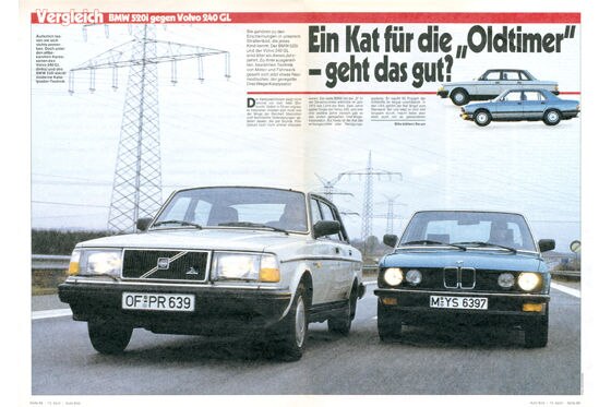 BMW 520i gegen Volvo 240 GL