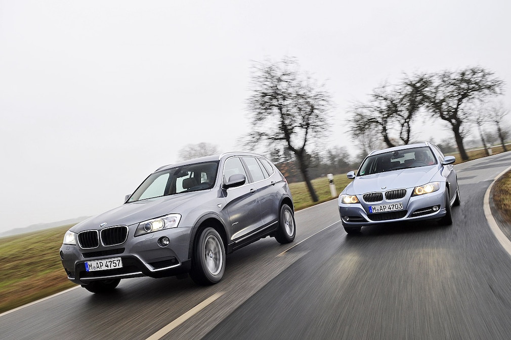 BMW X3 gegen BMW 320d