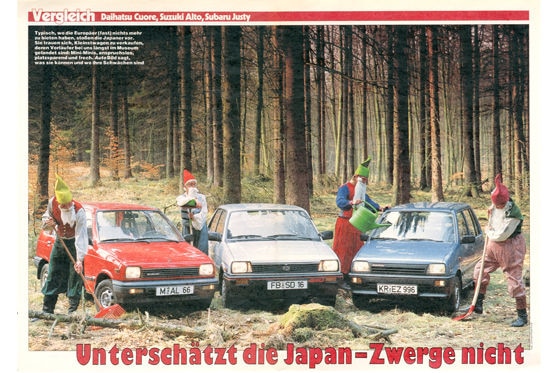 Daihatsu Cuore Suzuki Alto Subaru Justy