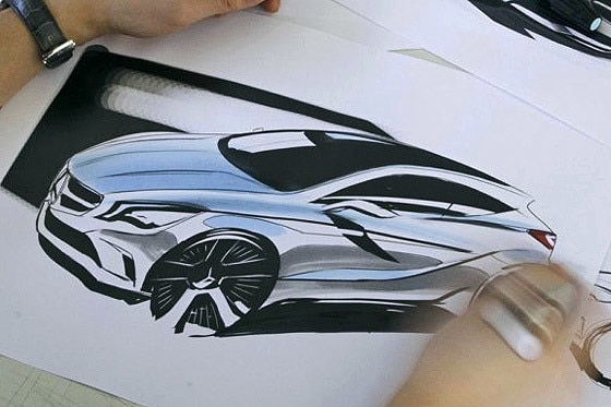 Mercedes A-Klasse Skizze