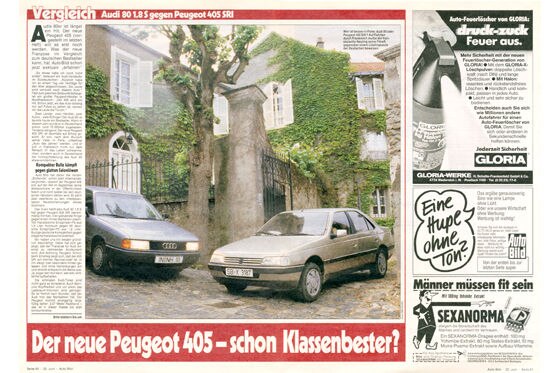 Audi 80 1.8 S gegen Peugeot 405 SRI