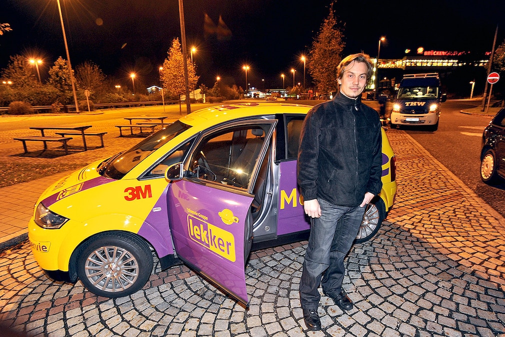 E-Auto Audi A2 mit Firmenchef Mirko Hannemann