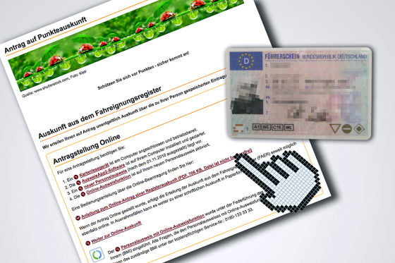 Antrag auf Punkteauskunft Antrag auf Punkteauskunft
