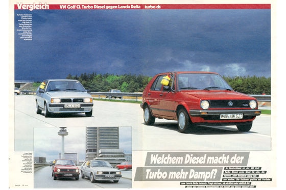 VW Golf Diesel Lancia Delta turbo ds