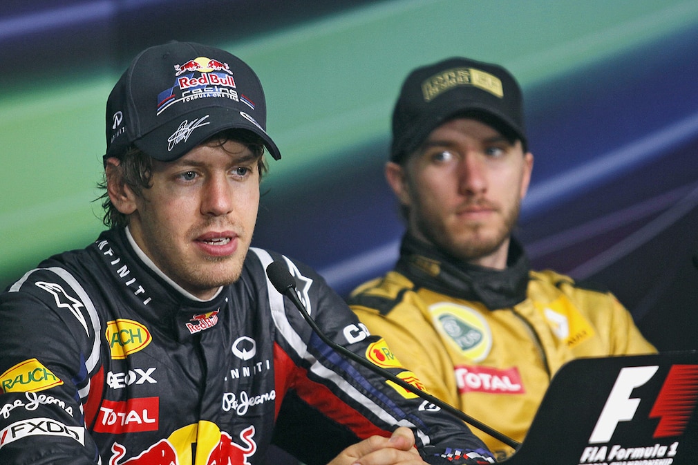 Sebastian Vettel und Nick Heidfeld (re.)