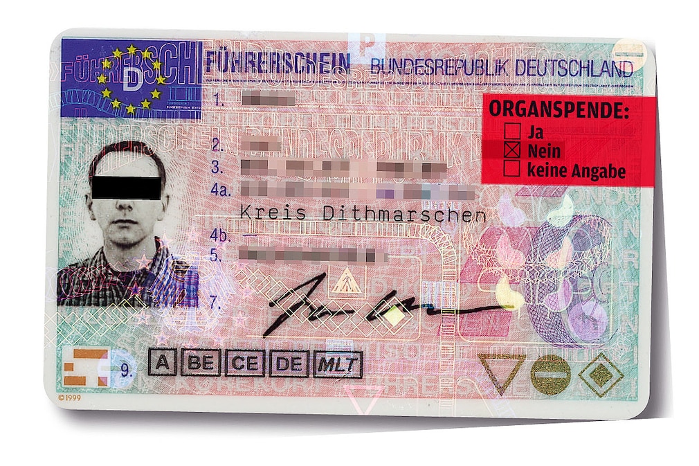 Führerschein als Organspendeausweis