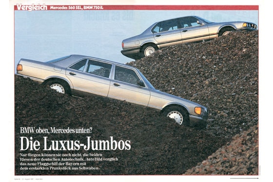 Mercedes 560 SEL, BMW 750 iL