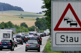 Stau auf der Autobahn