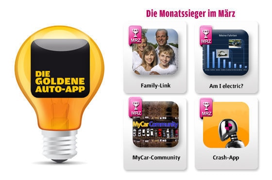 Die Goldene Auto-App 2011: Die März-Gewinner