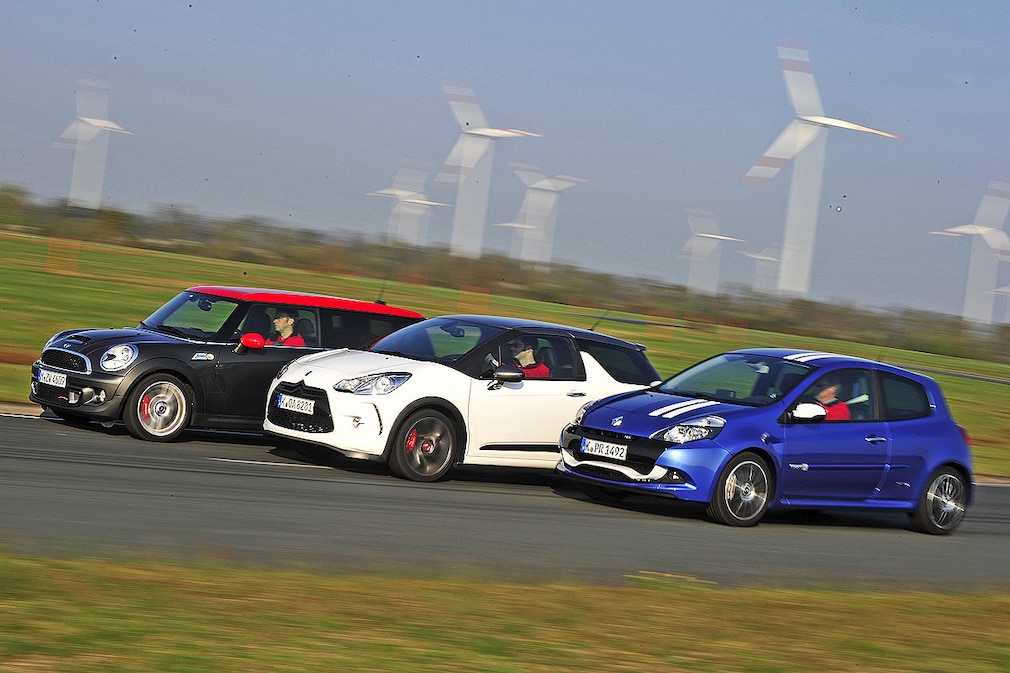 Citroën DS3 Mini Clubman JCW Renault Clio RS