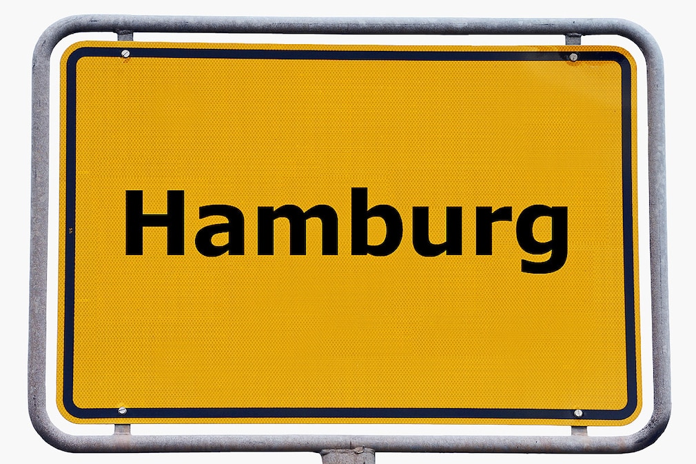 Ortsschild Hamburg