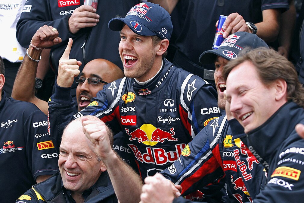 Sebastian Vettel (Mitte) Red Bull Racing