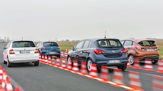 Skoda Fabia Style 1.2 TSI    Seat Ibiza 1.2 TSI    Opel Corsa E Innovation 1.0 EcoTec     Ford Fiesta Titanium 1.0 EcoBoost