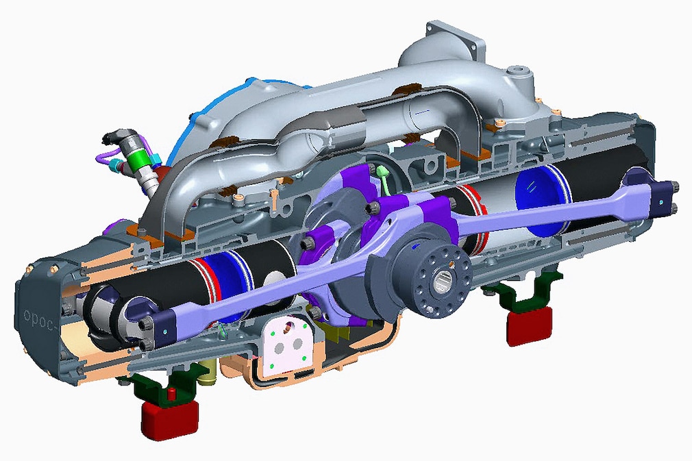 OPOC-Zweitakt-Motor
