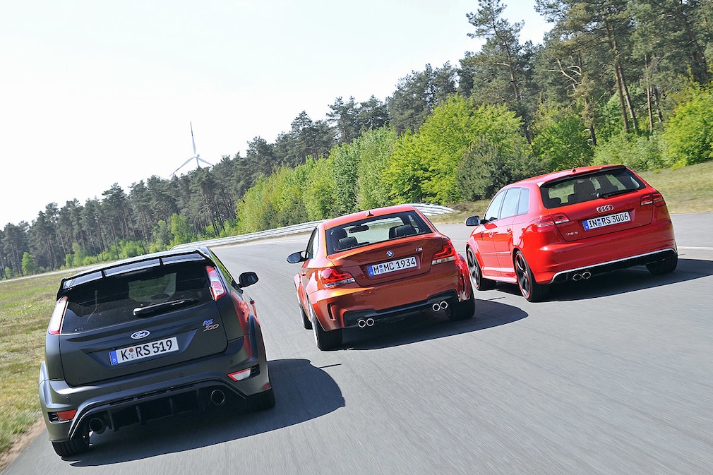 Audi RS 3 BMW 1er M Coupé Ford Focus RS 500