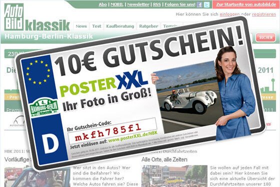 Poster XXL 10 Euro Gutschein