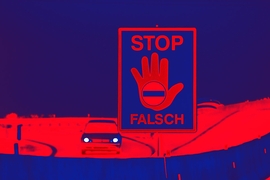 Warnschild Geisterfahrer