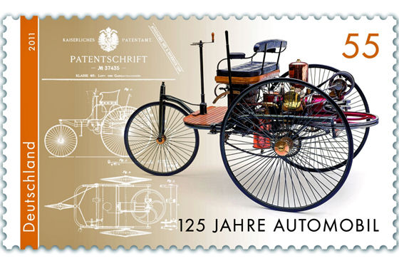 Sonder-Briefmarke 125 Jahre Automobil