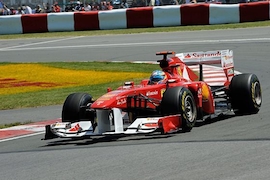 Fernando Alonso im Ferrari