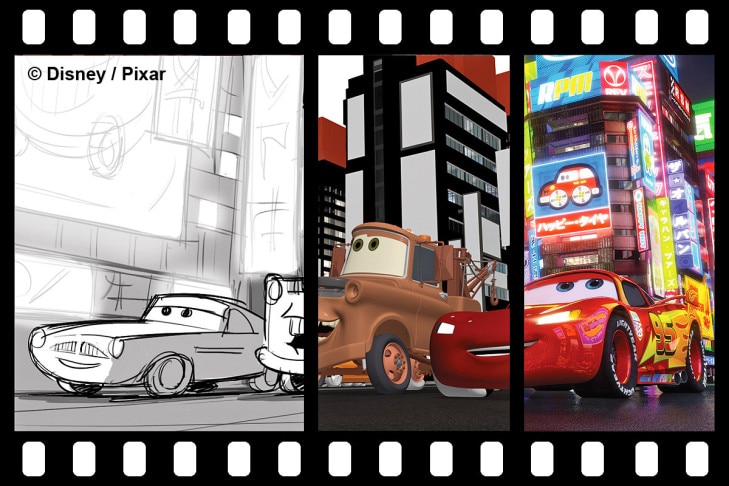 Filmstreifen Zeichnung Rendering
