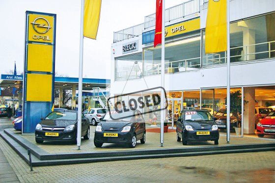 Ehemalige Filiale eines Hamburger Opel-Händlers