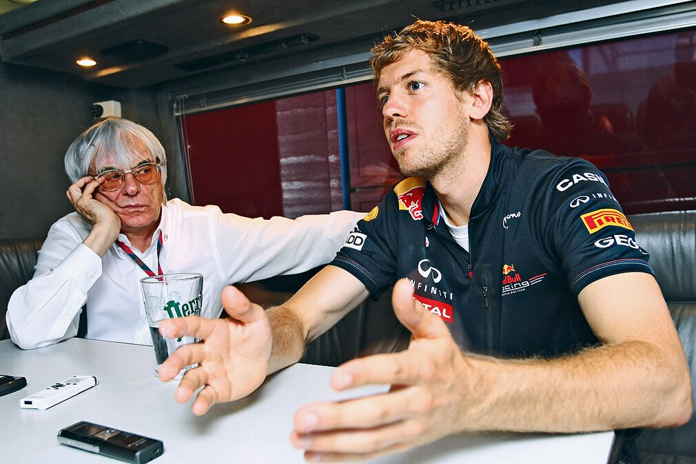 Bernie Ecclestone und Sebastian Vettel