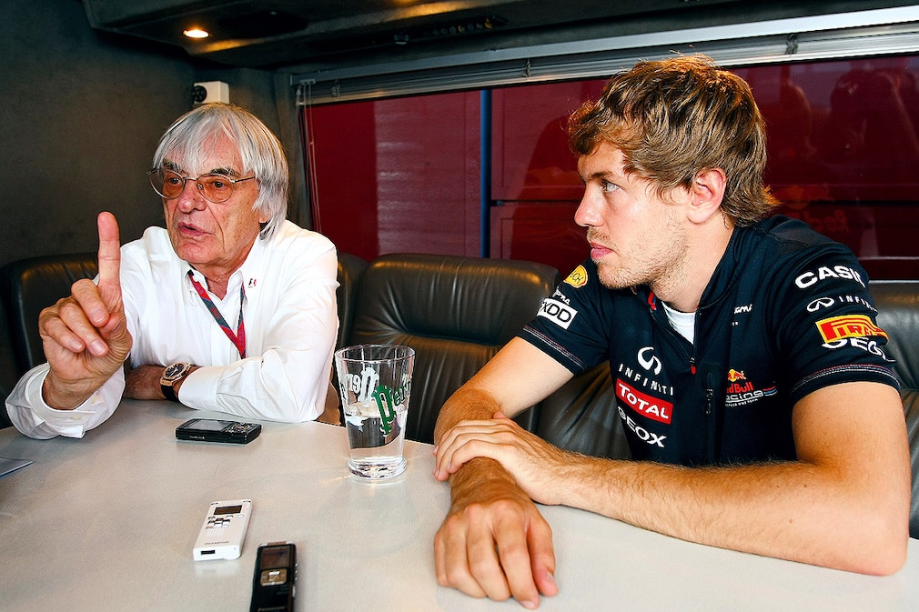 Bernie Ecclestone und Sebastian Vettel