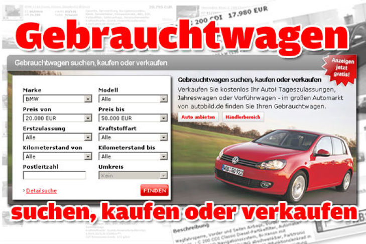 Schnäppchen finden Sie im Gebrauchtwagenmarkt von autobild.de!