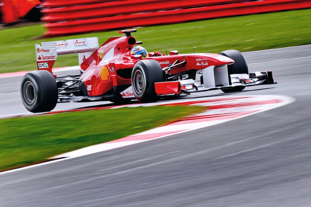 Fernando Alonso of Scuderia Ferrari in action