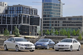Mercedes 250 CDI Coupé Renault Laguna Coupé GT dCi 180 BMW 325d Coupé