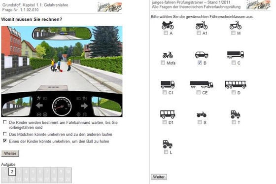 App "Prüfungstrainer Junges Fahren"