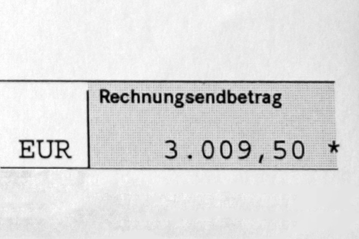 Mercedes-Rechnungsbetrag