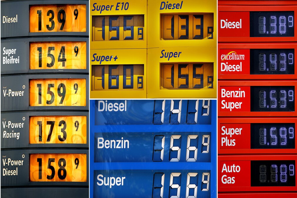 Preisanzeige an Tankstellen
