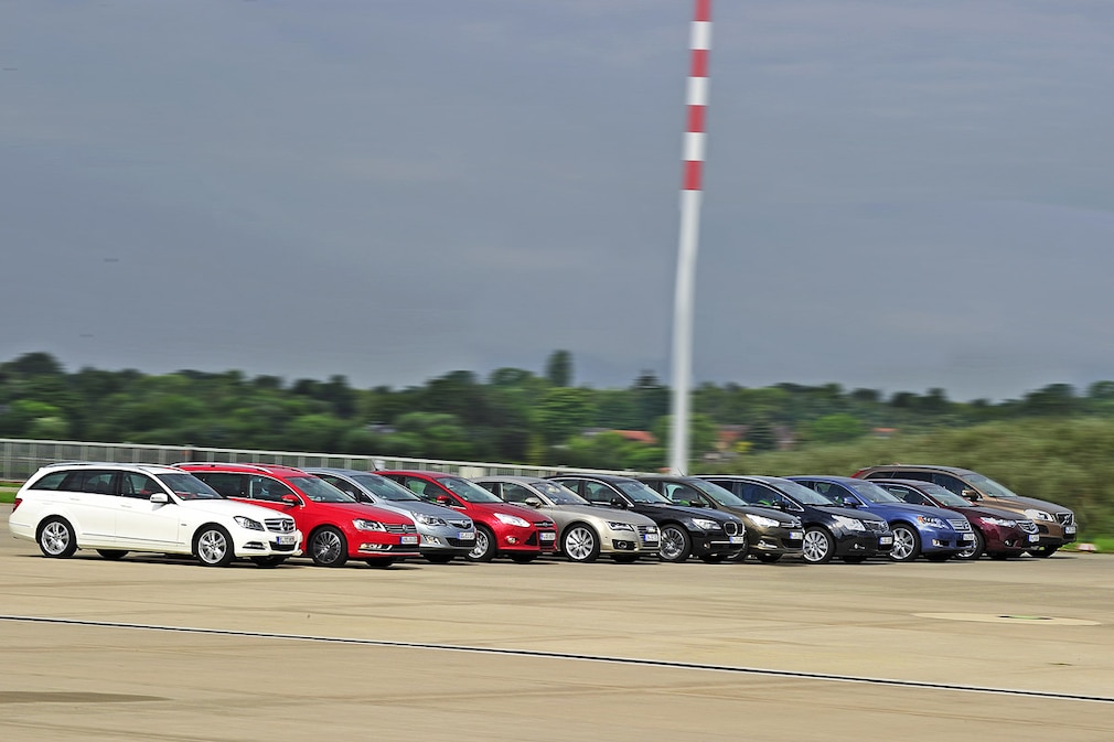 Mercedes C-Klasse Ford Focus Audi A7 Citroen C4 Honda Accord Volvo XC60 Lexus LS Toyota Avensis BMW 7er VW Passat Variant Opel Astra