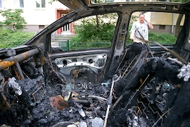 Brennende Autos in Berlin
