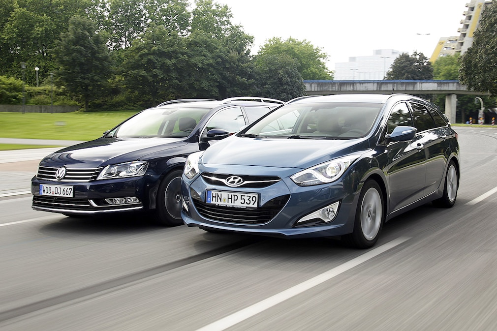 VW Passat Variant 2.0 TDI Bluemotion Hyundai i40 CW Blue 1.7 CRDI