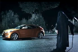 Skurrile Autowerbung