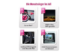 Die Goldene Auto-App 2011: Die Juli-Gewinner