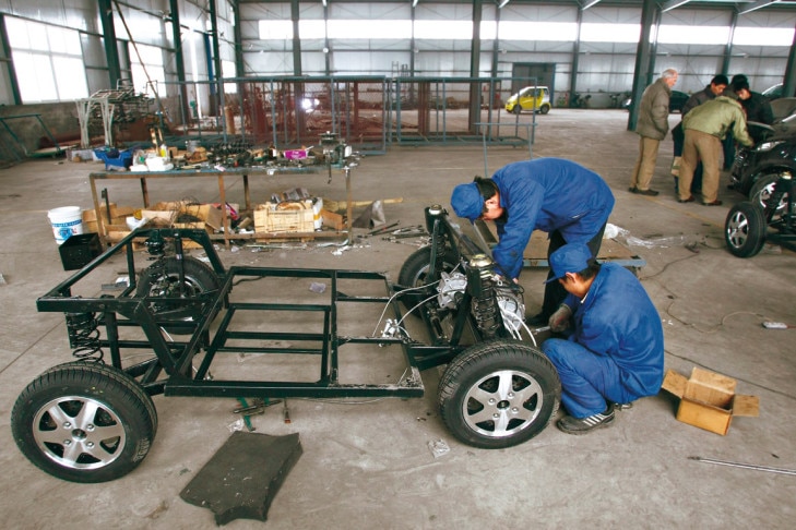 Fälscher-Werkstatt: Hier bauen Chinesen den Smart nach.