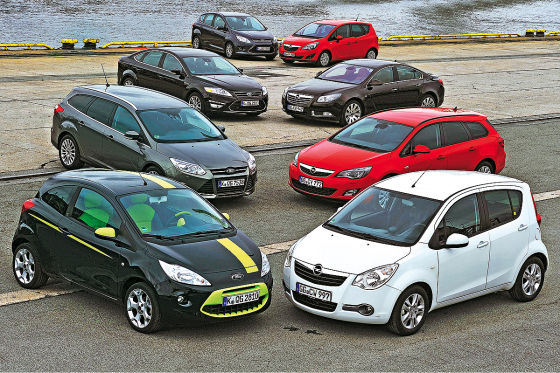 Markenvergleich Ford gegen Opel