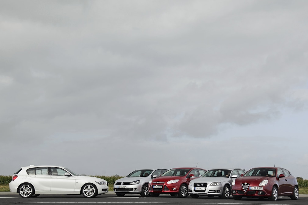 VW Golf 2.0 TDI Highline Ford Focus 2.0 TDCi Titanium Audi A3 Sportback 2.0 TDI Ambition Alfa Romeo 2.0 JTDM 16V Turismo BMW 118d