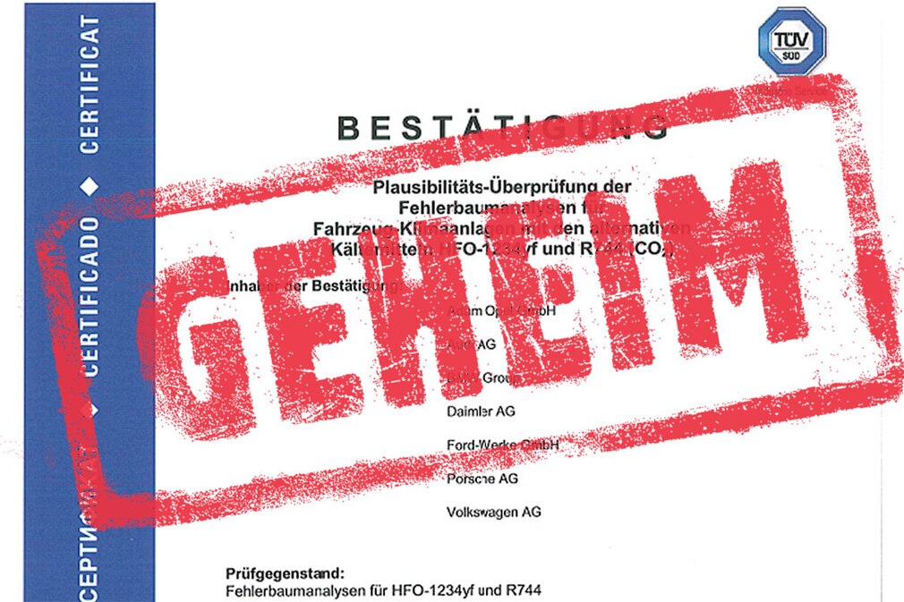 TÜV-Gutachten mit "Geheim"-Stempel