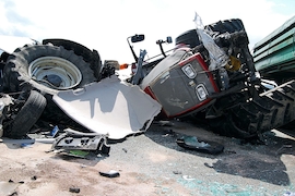 Traktor-Unfall
