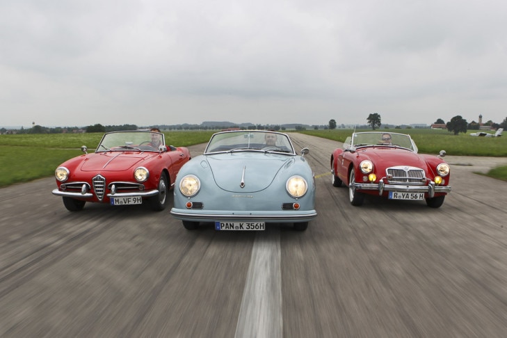 Alfa Romeo Giulietta Spider Porsche 356 Cabrio MGA Roadster