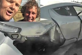 Aston Martin Rapide gecrasht