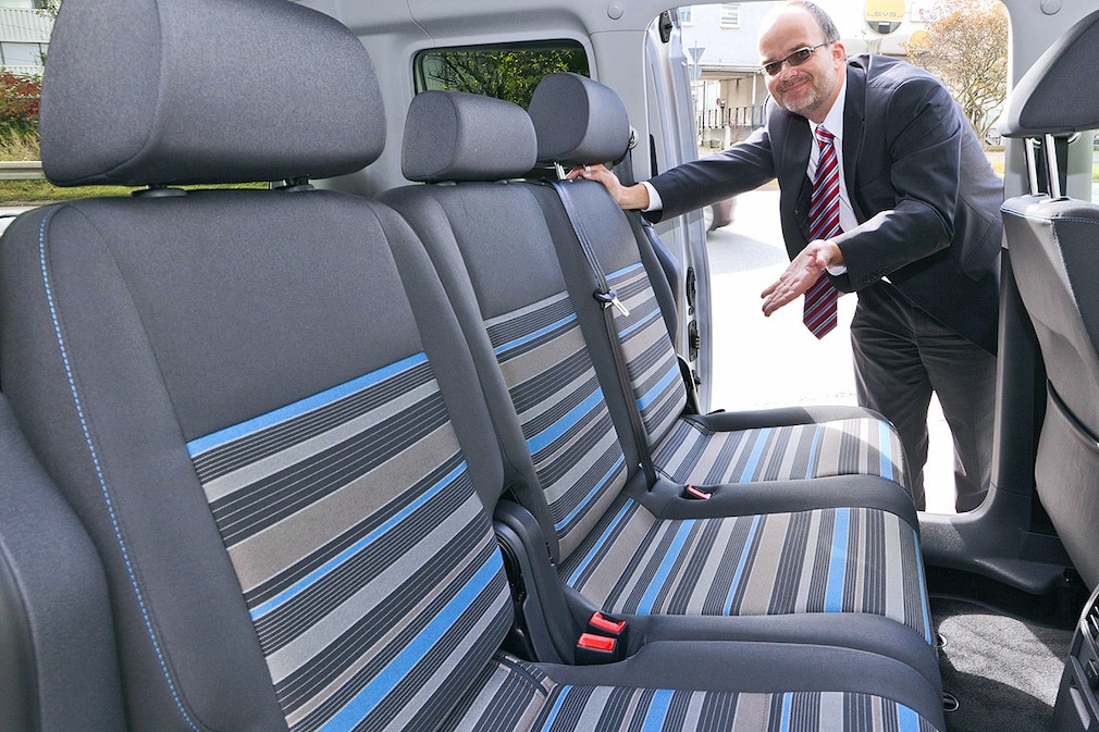 VW Caddy mit Besitzer Alexander Reims