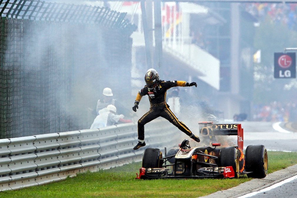 Unfall Nick Heidfeld Team Lotus Renault Ungarn